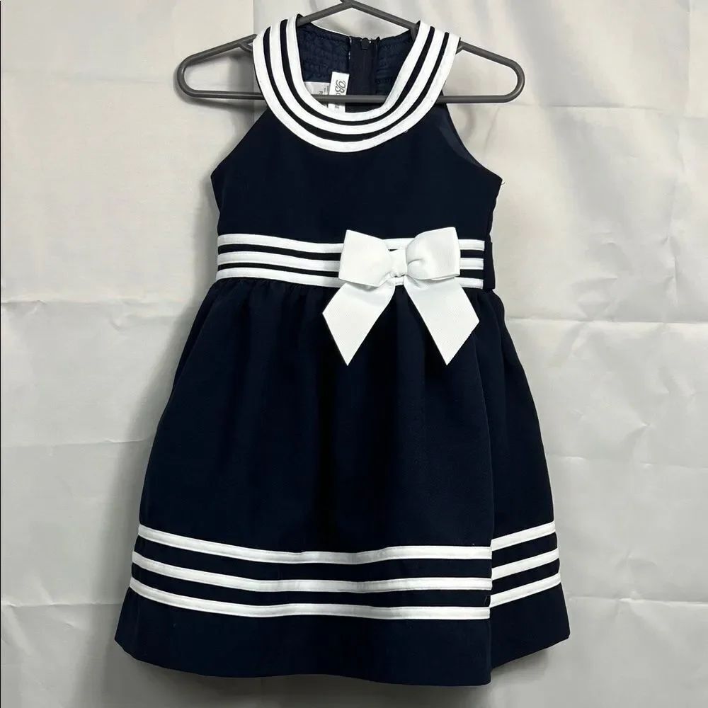 Bonnie Jean Navy and white sailor dress size 3T